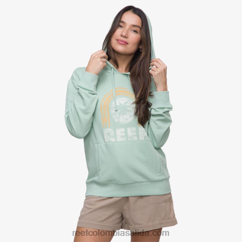 mujer Reef fuentes sudadera con capucha XDDFR286 todavía verde