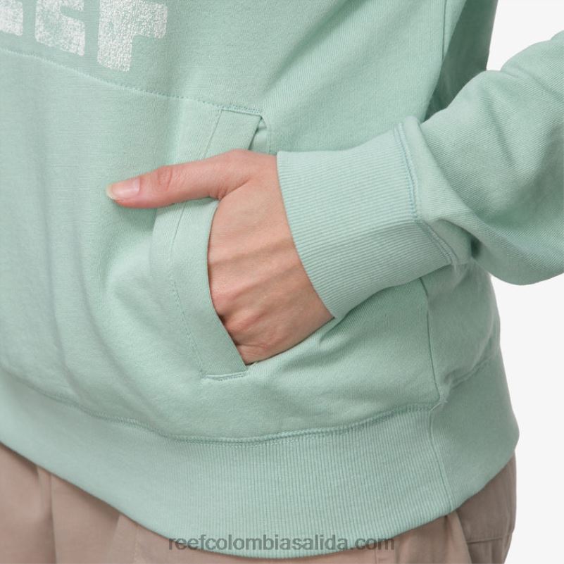 mujer Reef fuentes sudadera con capucha XDDFR286 todavía verde