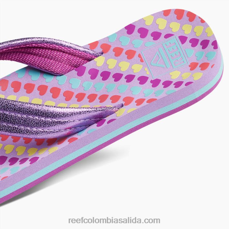 Reef niños ahi XDDFR891 corazones de lavanda