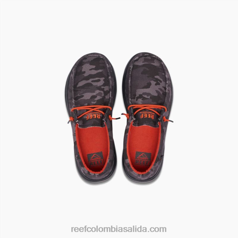 Reef costa de cojines para niños XDDFR857 camuflaje negro/rojo